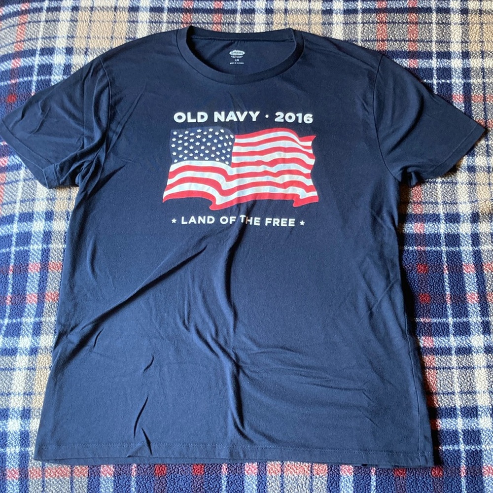 Old Navy “Land of the Free” American Flag T-Shirt